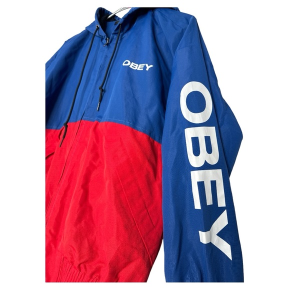 Obey Drop Shoulder Windbreaker Jacket Size Small - Picture 2 of 4